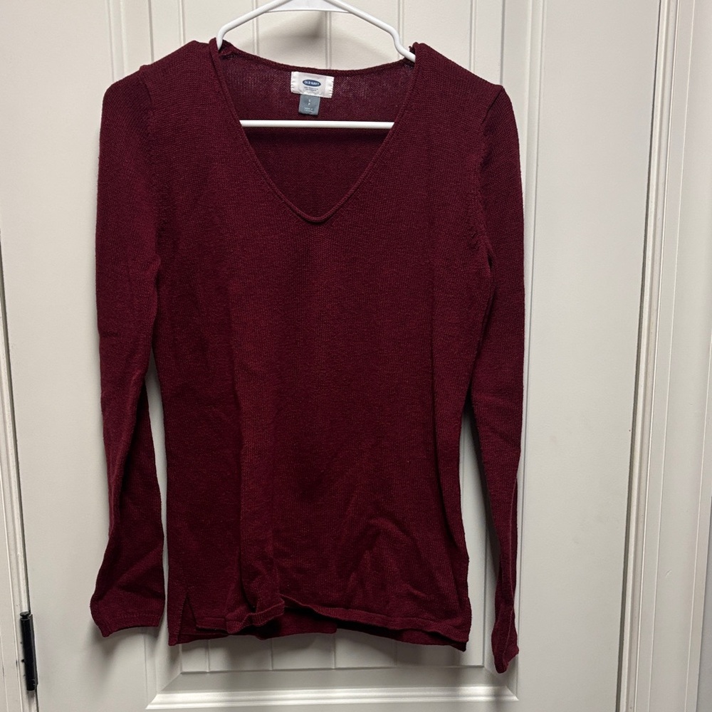 Old Navy Women's Long Sleeve Top - Deep Red